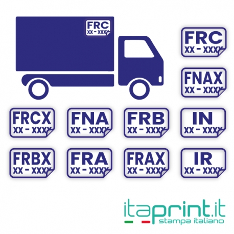 Adesivi Normativa ATP per Furgoni e Camion isotermici, Autotrasporto Refrigerato