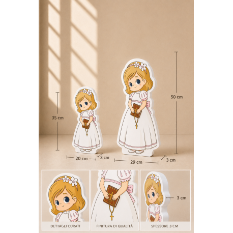 BAMBINA BIONDA PER COMUNIONE