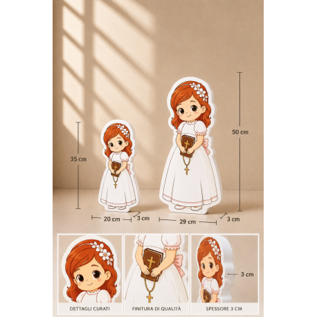 BAMBINA ROSSA PER COMUNIONE